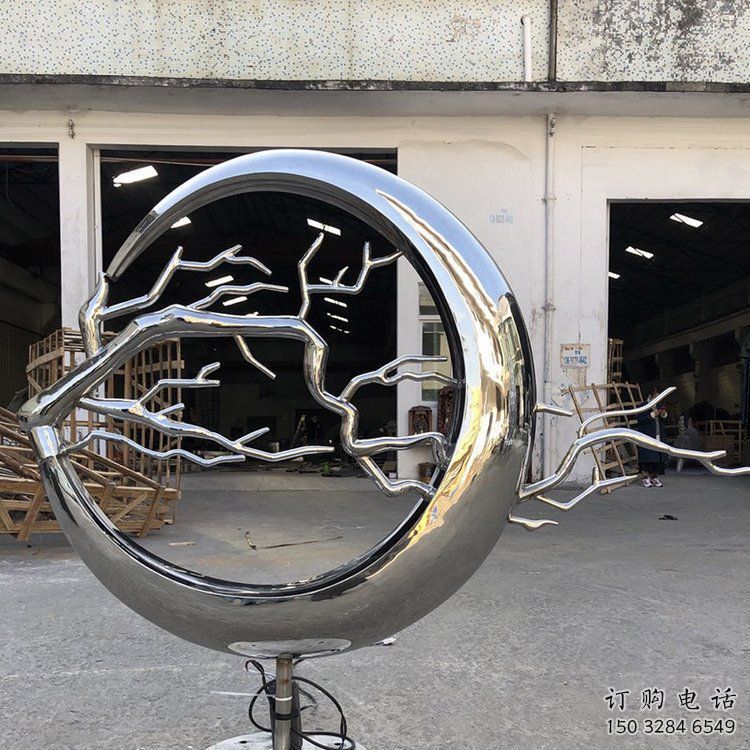 圓環(huán)樹(shù)雕塑供應(yīng)，景觀雕塑，不銹鋼圓環(huán)樹(shù)雕塑廠家