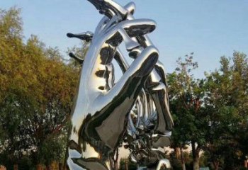 握手雕塑訂做,景觀雕塑,不銹鋼握手雕塑廠家提供