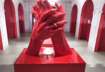 握手雕塑制作,歐式風格,地產不銹鋼握手雕塑優選