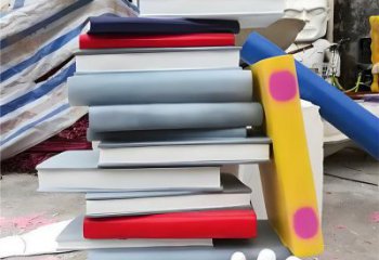 疊書雕塑供需，標識雕塑，不銹鋼疊書雕塑制造商