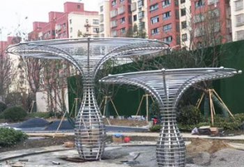 遮陽樹雕塑供應，城區小品，鏤空遮陽樹雕塑制造商