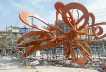 鏤空樹雕塑定做，城區小品，烤漆鏤空樹雕塑廠家