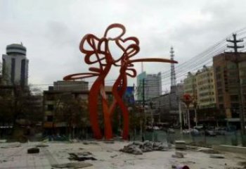 鏤空樹雕塑，彩鋼制作，烤漆鏤空樹雕塑生產廠家