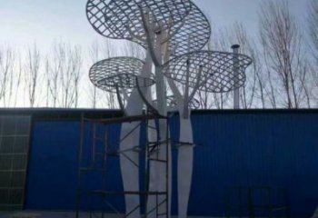 蘑菇樹雕塑生產商，廣場系列，創意鏤空蘑菇樹雕塑優選