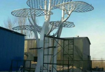 蘑菇樹雕塑制作，景區雕塑，城市鏤空蘑菇樹雕塑提供