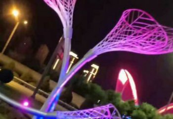 燈光樹葉雕塑預(yù)定，白鋼構(gòu)件，景觀燈光樹葉雕塑選定