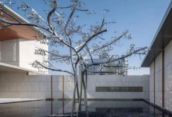 風鈴樹雕塑通用，鍛造工藝，不銹鋼風鈴樹雕塑通用