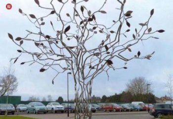 風鈴樹雕塑制作，景觀概念，廣場不銹鋼風鈴樹雕塑常用