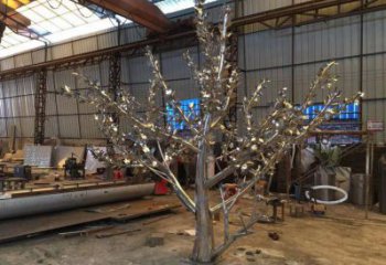 楓樹(shù)雕塑訂做,彩鋼制作,不銹鋼楓樹(shù)雕塑廠家