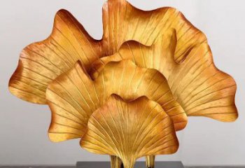 銀杏葉雕塑標(biāo)準(zhǔn)，烤漆工藝，不銹鋼銀杏葉雕塑精品