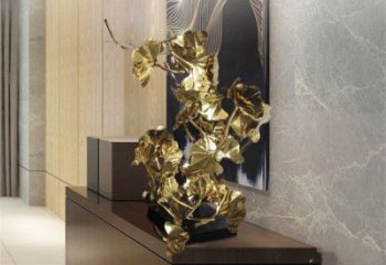 銀杏葉雕塑生產(chǎn)，城區(qū)小品，不銹鋼銀杏葉雕塑標(biāo)準(zhǔn)