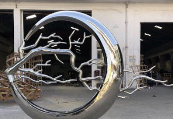 圓環(huán)樹(shù)雕塑供應(yīng)，景觀雕塑，不銹鋼圓環(huán)樹(shù)雕塑廠家