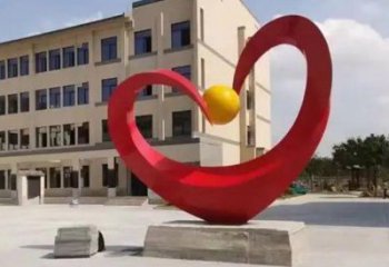 愛心雕塑提供,多彩藝術,中式烤漆愛心雕塑通用