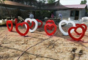 愛心雕塑提供,露天雕塑,烤漆愛心雕塑生產承接