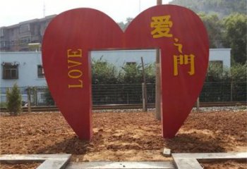 桃心雕塑常用，公園小品，不銹鋼桃心雕塑生產(chǎn)商