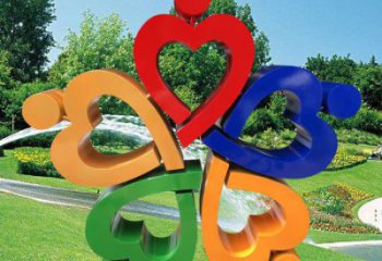 大型心心相印雕塑