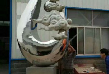 祥云雕塑優選，陸地擺件，藝術不銹鋼祥云雕塑供應