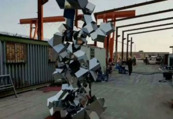 農村景觀石雕塑，鏤空景觀雕塑，抽象效果