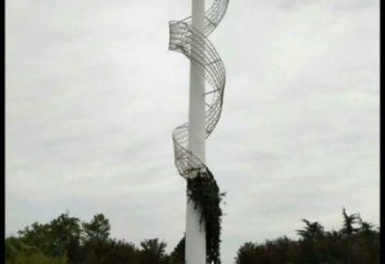 鏤空絲帶雕塑承接,城市裝飾,大型不銹鋼絲帶雕塑公司