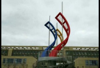 絲帶雕塑供應,校園雕塑,不銹鋼絲帶雕塑廠家供求