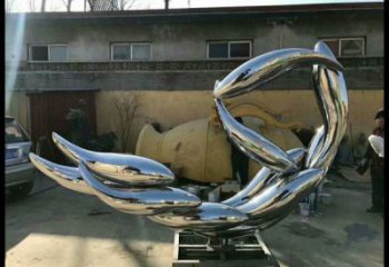 絲帶雕塑優選,陸地擺件,藝術不銹鋼絲帶雕塑供應