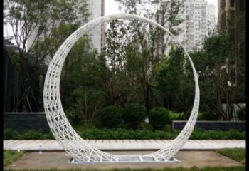 月牙雕塑制造，歐式風格，鏤空月牙雕塑廠家定價