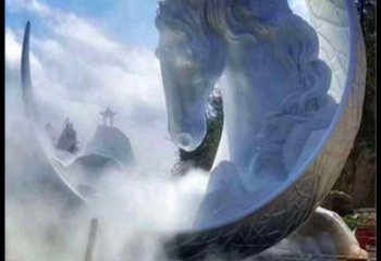 月亮雕塑優(yōu)選,室外雕塑,景觀月亮馬頭雕塑優(yōu)選