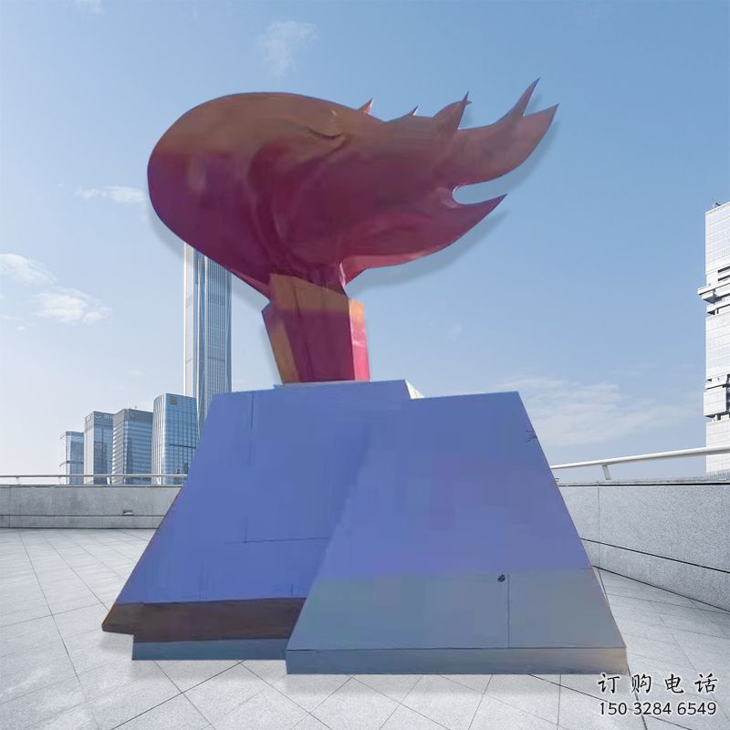 部隊火焰雕塑