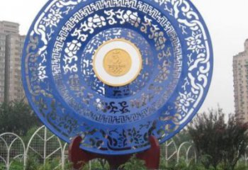 建筑圓環雕塑承接，美陳雕塑，烤漆圓環雕塑定制