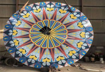 圓環雕塑選用，多彩藝術，鏤空烤漆圓環雕塑展品