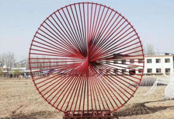 圓環雕塑定價，拉絲工藝，鏤空圓環雕塑制作廠家