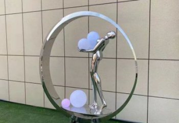 圓環雕塑生產商，舞者雕塑制作，圓環舞者雕塑供應商