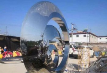 花園圓鏡雕塑點(diǎn)擊，多彩藝術(shù)，不銹鋼圓鏡雕塑訂做承接