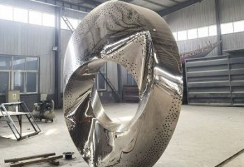 鈦金圓圈雕塑制造，廣場雕塑，制造不銹鋼圓圈雕塑批發(fā)