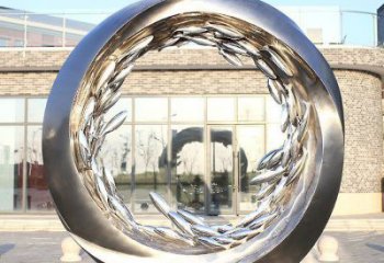 圓圈雕塑特供，美陳雕塑，制造不銹鋼圓圈雕塑優(yōu)選