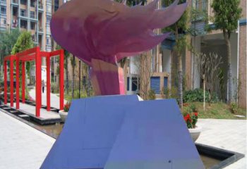 抽象火把雕塑優選,拉絲工藝,不銹鋼火把雕塑承接