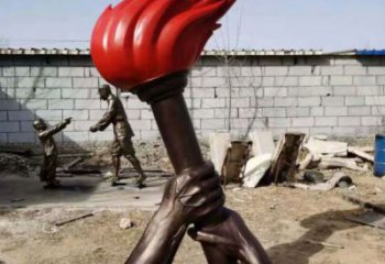 火把雕塑訂做通用,美陳雕塑,不銹鋼火把雕塑優選