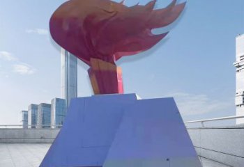 火把景觀雕塑特供,地標擺件,景觀不銹鋼火把雕塑選用