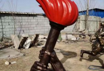 現代火把雕塑生產,美陳藝術建筑,烤漆工藝制作原理