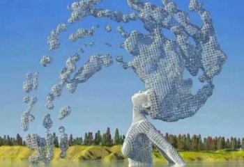 抽象鏤空人物雕塑展品，小區(qū)雕塑，鐵藝人物雕塑制作精選