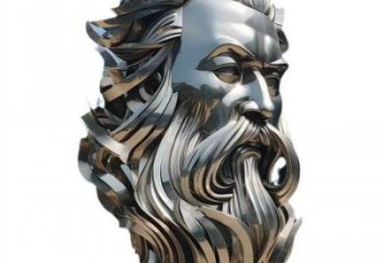 白鋼人頭像雕塑供需，標(biāo)識(shí)雕塑，鏡面西方人雕塑制造商