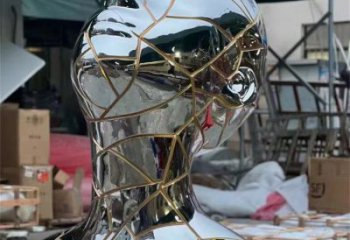 白鋼人頭像雕塑通用，街道標識，不銹鋼鏡面人頭像雕塑承接