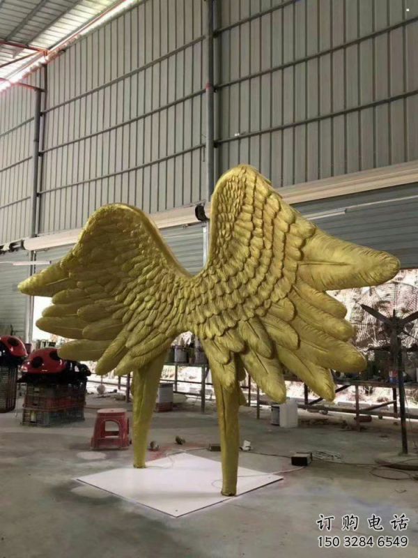 廣場鳥翅雕塑批發(fā)，廣場系列，不銹鋼鳥翅雕塑定價(jià)