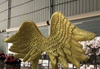 廣場鳥翅雕塑批發，廣場系列，不銹鋼鳥翅雕塑定價