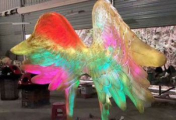 建筑鳥翅雕塑精選，露天雕塑，不銹鋼鳥翅雕塑訂做