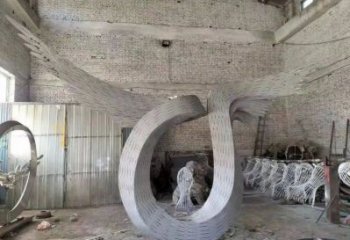 鳥翅雕塑承接，鍛造工藝，不銹鋼鳥翅雕塑訂做