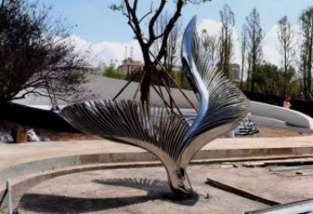 鳥翅雕塑訂做供需，景區(qū)雕塑，不銹鋼鳥翅雕塑定價