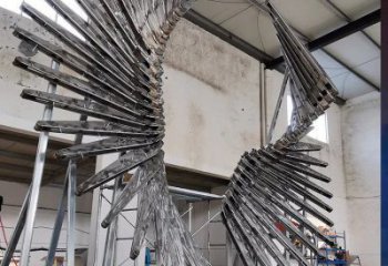 天使之翼雕塑供應，城區小品，抽象翅膀雕塑制造商