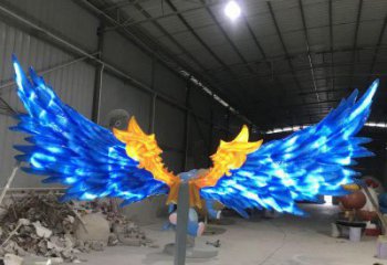 金屬羽翼雕塑制作承接，陸地擺件，不銹鋼羽翼雕塑制造商