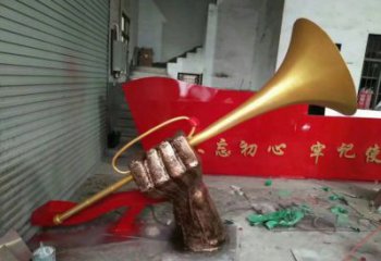 藝術號角雕塑優選，城市裝飾，號角雕塑訂做供求